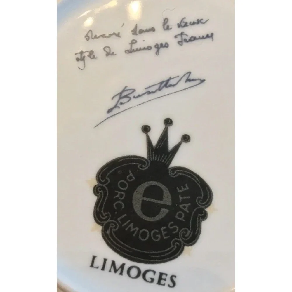 Rare ANTIQUE Handpainted VintagePink LIMOGES Signed BowlAshtray 6